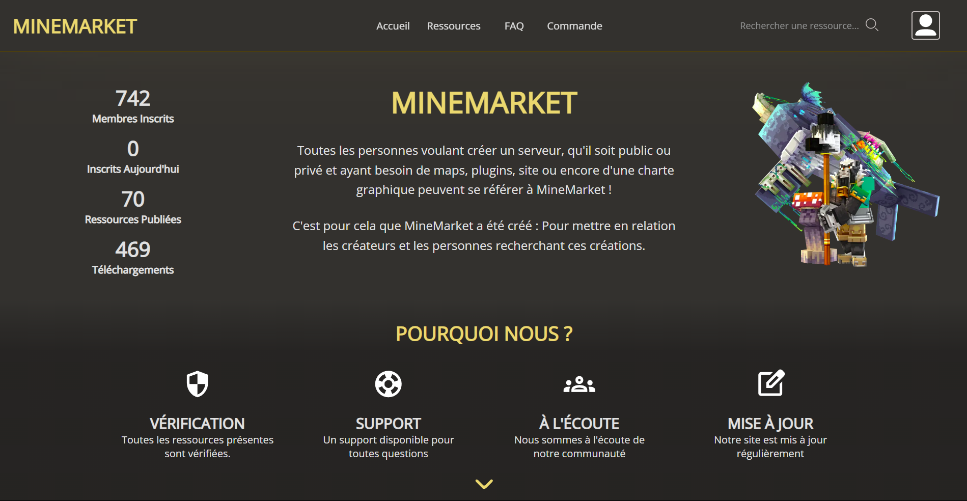 MineMarket new design